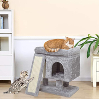 Chine usine livraison gratuite gris clair sisal peluche chat escalade cadre griffoir arbre bois grattoir chat arbre tour maison