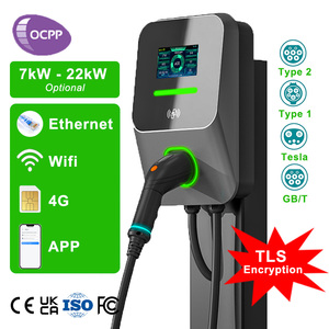 Sistema de Gestión Centralizada Ocpp1.6 Black App 11kw Ac Byd Wall 7kw Compatible con Pantalla 22kw <span class=keywords><strong>Cargador</strong></span> EV Tipo 2 Ocpp para Uso Comercial - Product Image 1