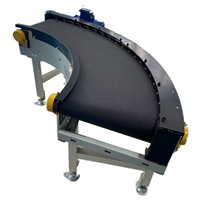 Cinta Transportadora Curva de 90 Grados Personalizada, Cinta Transportadora de PVC para Esquinas, Velocidad Ajustable para Línea de Producción de Empaquetado y Ensamblaje en Almacenes