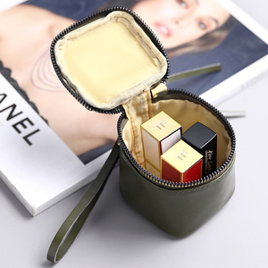 Porte-monnaie en cuir souple style INS, mini sac à pompon en forme de cube, porte-clés détachable, pour rouge à lèvres et écouteurs - Product Image 2