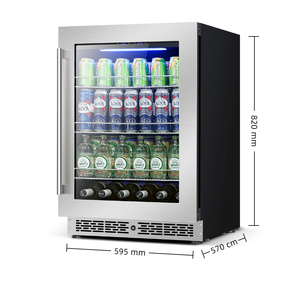Réfrigérateur à boissons encastrable Nuelead NE-355, sans givre, en acier inoxydable, avec écran numérique, 130L - Product Image 3