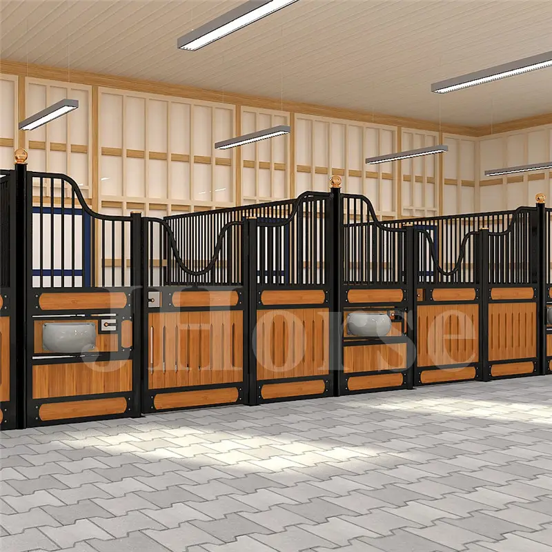 3D Designs Prefab Wooden Equestrian Customized Used European Style Horse Internal Stables