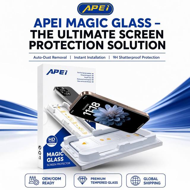 Easy Installation Magic Box Anti-Fingerprint Shatterproof 9H Tempered Glass Screen Protector for iPhone 17 18 Pro Max 16 15 Plus