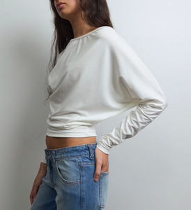 Da donna asimmetrico <span class=keywords><strong>monospalla</strong></span> <span class=keywords><strong>manica</strong></span> <span class=keywords><strong>lunga</strong></span> tinta unita allentata Casual traspirante Logo con scollo a V estivo - Product Image 3