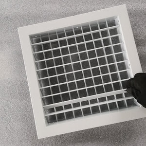 Rejilla de Ventilación de Doble Capa de Aluminio Extruido Personalizable, con Recubrimiento en Polvo Blanco, Ajustable, para Sistemas HVAC - Product Image 4