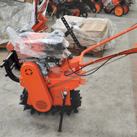 Motoculteur diesel automatique 176 à refroidissement liquide avec moteur, cultivateur à chaîne, charrue, semoir et désherbeur