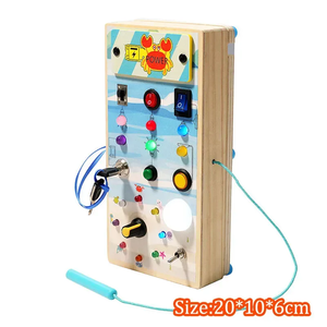 2024 Cpc Ce Montessori Busy <strong>Board</strong> LED Light Switch Simulation Car Steering Wheel Sensory Training Wooden Busy <strong>Activity</strong> <strong>Board</strong> - Product Image 3