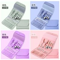 Ensemble de 16/12 outils de manucure professionnels en acier inoxydable, coupe-ongles, coffret cadeau de manucure avec sac