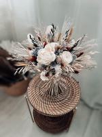 Buket Bunga Pengantin Grosir Custom Bunga Awet Musim Gugur Buket Pernikahan Boho untuk Hadiah Pengiring Pengantin Grosir