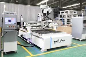 Cửa Tủ Nội Thất Làm 1328 Gỗ Tuyến Tính CNC ATC Routermachine Với Saw Cắt - Product Image 3