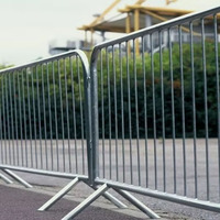 Barrera de Control de Multitudes de Acero Galvanizado por Inmersión en Caliente, Barricada de Seguridad Vial de Alta Resistencia, Reflectante de Grado Ingeniería