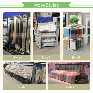 Sáng tạo cửa hàng Kệ treo <span class=keywords><strong>rug</strong></span> giá vải hiển thị đứng với đèn LED - Product Image 4