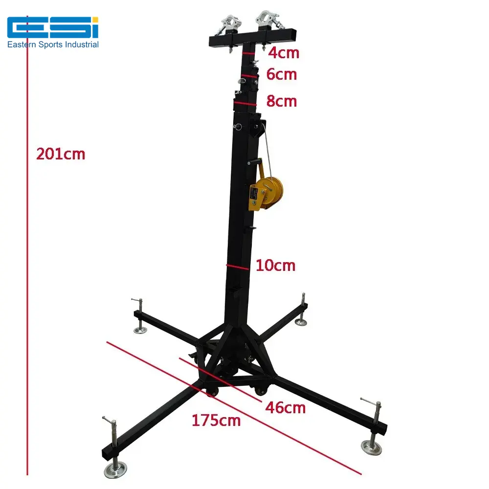 ESI-robuste 4m/6m/7m manivelle pliable tour de levage éclairage truss stand