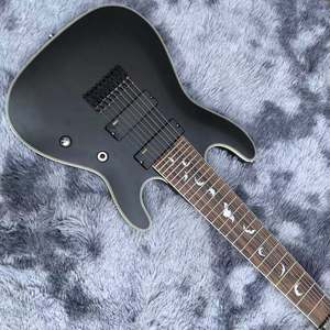 Personnalisé 9 Cordes DP Damien Plat Guitare Électrique en Noir Satin Couleur avec Rectangle Hardcase - Product Image 5