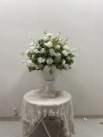 Boules de fleurs vertes et blanches pour la décoration de mariage, boules de fleurs artificielles pour mariage, arrangements de fleurs d'hortensia