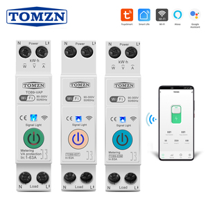 Умный выключатель TOMZN 63A 1P+N с Wi-Fi, счетчиком энергии, мониторингом потребления электроэнергии, таймером, реле, автоматическим выключателем MCB, поддержкой TUYA smartlife - Product Image 2