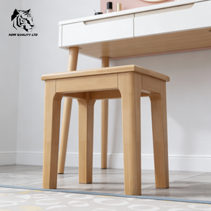 Tabouret en bois massif de petite taille, personnalisable, en stock, style naturel, nouvelle mode, pour chambre, hôtel, salon – Fabrication chinoise, prix abordable, expédition immédiate - Product Image 5