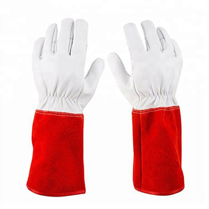 Guantes de soldadura de cuero dividido de vaca, guantes protectores de seguridad Industrial, guantes de soldador, guantes de cuero de mano larga de invierno - Product Image 5
