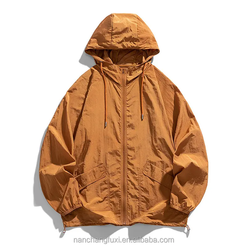 Alta qualidade Mens Jacket Sunscreen Roupas Outdoor Windbreaker Custom Print Logo Men Running Sport Jacket