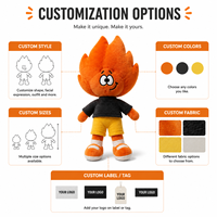 Peluches personnalisées, mascottes sur mesure, adorables animaux en peluche de dessin animé, vente chaude, directement de l'usine, OEM/ODM
