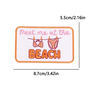 Patch brodé thermocollant 'Meet Me at the Beach' et 'Sea La <span class=keywords><strong>Vie</strong></span>' pour une ambiance estivale - Product Image 2