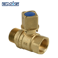 Vanne à bille en laiton verrouillable BMAG certifiée ISO 1/2\"-2\" pour compteur d'eau avec clé