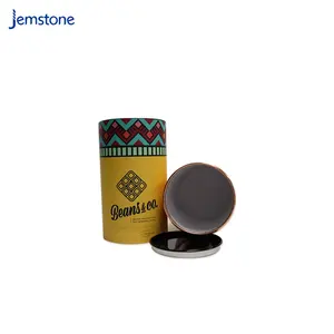 生分解性飲料カスタムクラフト紙段ボール缶食品包装コーヒー紙チューブ容器ECOシール