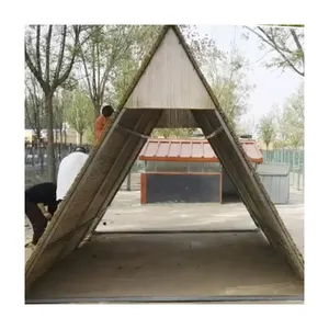 Model eksplosif rumah buluh piramida Kanada reed pavilion cahaya terowongan kuning rumah buluh