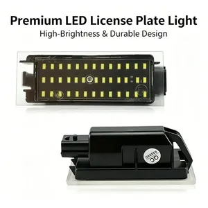 Éclairage de plaque d'immatriculation <span class=keywords><strong>LED</strong></span> pour Renault <span class=keywords><strong>Clio</strong></span> <span class=keywords><strong>3</strong></span> 4 GrandTour, super blanc lumineux, ampoules de remplacement à branchement direct - Product Image 2