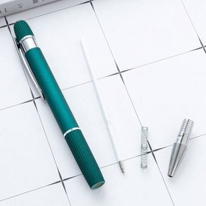 Custom Logo 1.0Mm Multi-Color Retractable Aluminum Barrel Ballpoint Office Stationery Student Advertising Gift <b>Pen</b> - Product Image 4