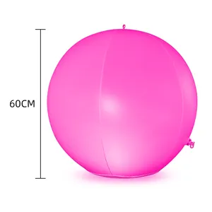 LED Inflatable Bounce Balls for Children's Outdoor Toy Flashing Illuminate Decoration PVC Wireless Controller Ball