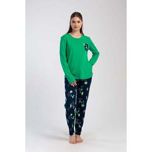 KADIN INTERLOK XXL O YAKA UZUN KOL ETEGI OVAL PIJAMA TAKIM - เยซิล - เยซิล - Product Image 5