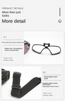 Lunettes de sport 2 en 1 à monture intégrale, résistantes aux UV, anti-poussière, avec verres interchangeables ultra-légers