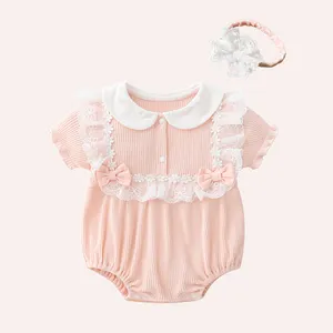 Wholesale baju baby korea Style Baby Clothes, cute 0-12 months baby girls' cotton rompers, baby summer bodysuit outfit