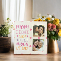 Vente de gros Cadre photo en bois MDF pour la fête des mères, cadre photo joyeux anniversaire