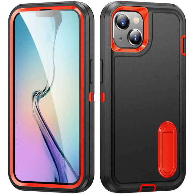 Rugged Heavy Duty PhoneCase For Iphone 17 16 15 Promax 14 13 12 11 Pro XR Full Protection Kickstand Back Cover Phone Accessories