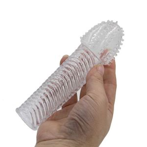 Wiederverwendbares Silizium-Kondom mit Spike Sexspielzeug für Männer Dildo-Seiche Kondome Vergrößerung Ärmel Penisbezug Penisring - Product Image 4