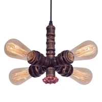 Lampes suspendues industrielles rétro Loft, style vintage Steampunk, lampe suspendue en forme de tuyau d'eau, E27 Edison, luminaire de plafond à une seule tête