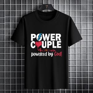 Camisetas de pareja de poder para hombres: camisetas cristianas a juego para esposa de esposo, regalo de aniversario para el Día de San Valentín - Product Image 2