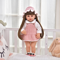 Nouvelle conception, poupée en vinyle souple en silicone de 55 cm, jouet pour enfants, peut parler, poupées reborn pour enfants