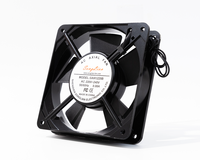 Ventilateur axial AC carré 120x120x25mm le plus vendu, en plastique ignifuge, mini-refroidisseur industriel pour dissipation de chaleur et ventilation de cabinet