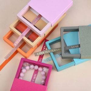 Design Logo Luxury <b>Jewelry</b> <b>Necklace</b> Product Gift Drawer Packaging <b>Boxes</b> Printing Small Gift Drawer Slide Paper <b>Boxes</b> - Product Image 2