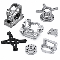 Pièces détachées de drone UAV usinées CNC 5 axes sur mesure OEM, supports de cardan et supports de moteur complexes en alliage d'aluminium et acier inoxydable
