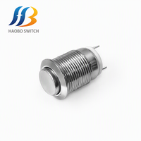 Interrupteur à bouton-poussoir métallique momentané étanche IP67/IP65 de 12 mm, 2A, marche/arrêt électrique, pour usage industriel et domestique – Vente chaude