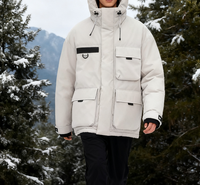 Veste matelassée en toile cargo personnalisée pour homme, imperméable, multi-poches, à capuche, pour l'extérieur, grande taille, respirante, réversible, style vintage