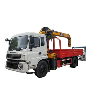 4*2东风卡车安装8吨转向节臂XCMG 8吨起重机卡车