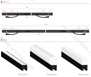 Barra de Video LED <span class=keywords><strong>Pixel</strong></span> Impermeable para Conferencias, 24V, Barra LED <span class=keywords><strong>Pixel</strong></span> Digital SPI de 8 Bits, Gamma UCS2904, Barra Lineal RGBW - Product Image 6