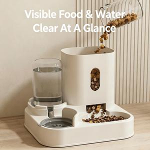 Sistema di Alimentazione Automatico per Gatti Tutto-in-Uno, Distributore di Cibo a Gravità, Serbatoio d'Acqua, Stazione di Alimentazione Facile da Pulire - Product Image 4