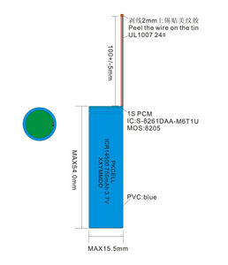 <span class=keywords><strong>14500</strong></span> 3.7V 800mAh <span class=keywords><strong>AA</strong></span> 충전식 배터리 리튬 이온 배터리 - Product Image 6