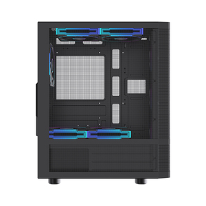 Boîtier de jeu ATX Lovingcool en vrac avec deux panneaux en maille, compatibilité pleine taille, prêt pour AIO 240 mm, grand volume intérieur, réduction - Product Image 2